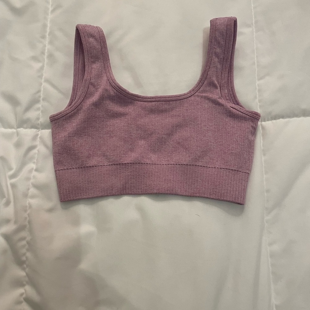 Pink sports bra